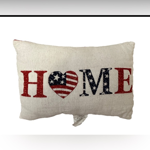 Patriotic HOME Throw Pillow OS - Picture 1 of 2